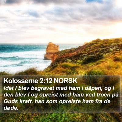 Kolosserne 2:12 NORSK Bible Verse Image