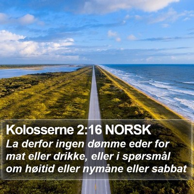 Kolosserne 2:16 NORSK Bible Verse Image