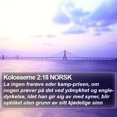 Kolosserne 2:18 NORSK Bible Verse Image