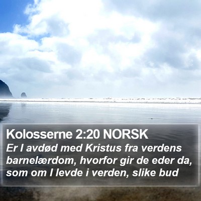 Kolosserne 2:20 NORSK Bible Verse Image