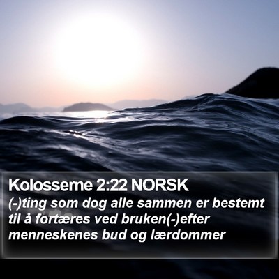 Kolosserne 2:22 NORSK Bible Verse Image