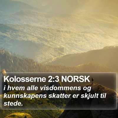 Kolosserne 2:3 NORSK Bible Verse Image