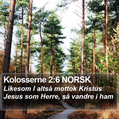 Kolosserne 2:6 NORSK Bible Verse Image