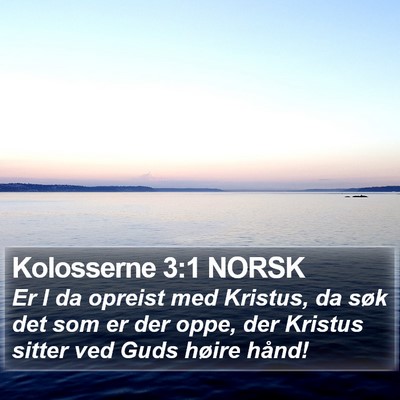 Kolosserne 3:1 NORSK Bible Verse Image