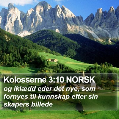 Kolosserne 3:10 NORSK Bible Verse Image