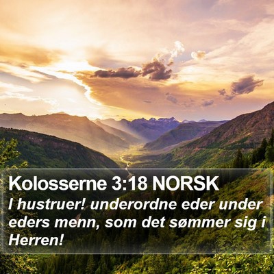 Kolosserne 3:18 NORSK Bible Verse Image