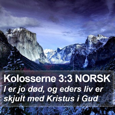 Kolosserne 3:3 NORSK Bible Verse Image