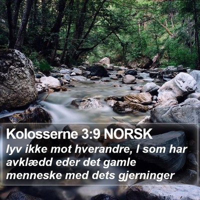 Kolosserne 3:9 NORSK Bible Verse Image
