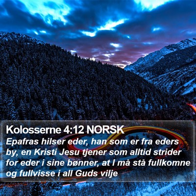 Kolosserne 4:12 NORSK Bible Verse Image