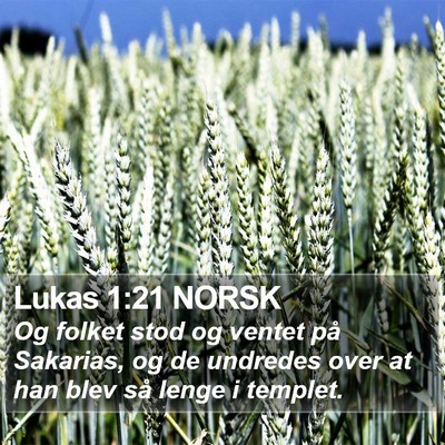 Lukas 1:21 NORSK Bible Verse Image