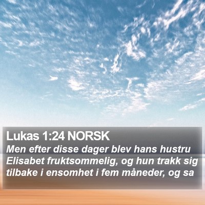 Lukas 1:24 NORSK Bible Verse Image