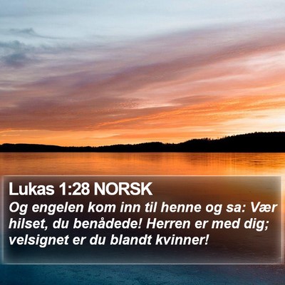 Lukas 1:28 NORSK Bible Verse Image