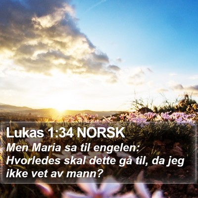 Lukas 1:34 NORSK Bible Verse Image