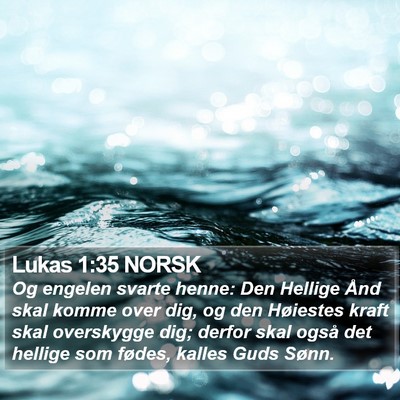 Lukas 1:35 NORSK Bible Verse Image