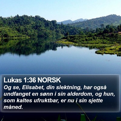 Lukas 1:36 NORSK Bible Verse Image