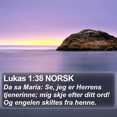 Lukas 1:38 NORSK Bible Verse Image