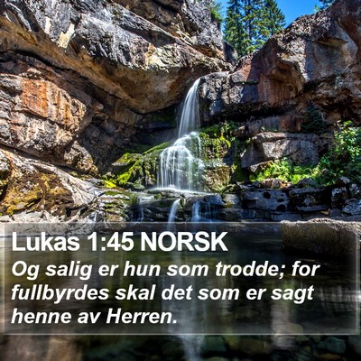 Lukas 1:45 NORSK Bible Verse Image