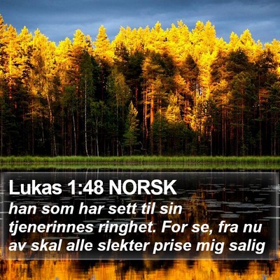 Lukas 1:48 NORSK Bible Verse Image