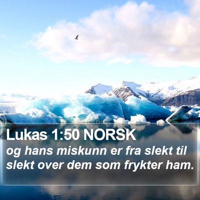 Lukas 1:50 NORSK Bible Verse Image
