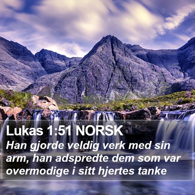 Lukas 1:51 NORSK Bible Verse Image