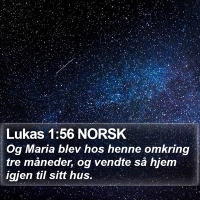 Lukas 1:56 NORSK Bible Verse Image