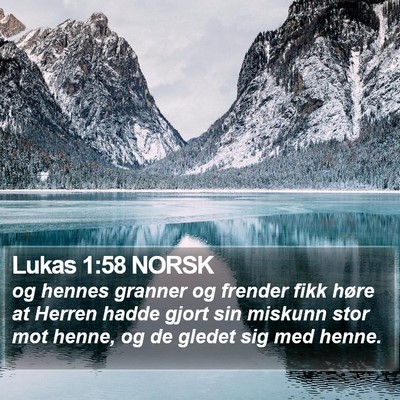 Lukas 1:58 NORSK Bible Verse Image