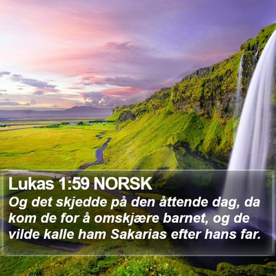 Lukas 1:59 NORSK Bible Verse Image