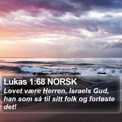 Lukas 1:68 NORSK Bible Verse Image
