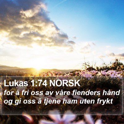 Lukas 1:74 NORSK Bible Verse Image