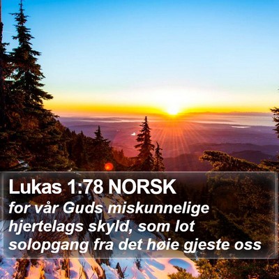 Lukas 1:78 NORSK Bible Verse Image