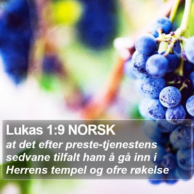 Lukas 1:9 NORSK Bible Verse Image