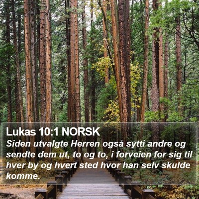 Lukas 10:1 NORSK Bible Verse Image