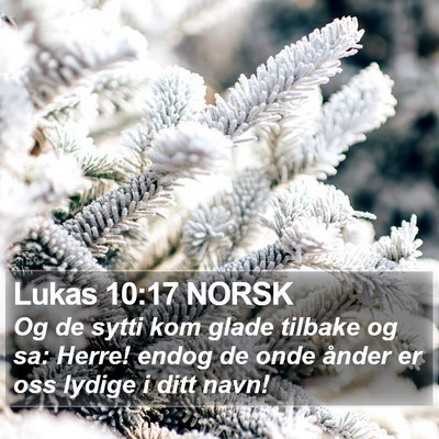 Lukas 10:17 NORSK Bible Verse Image