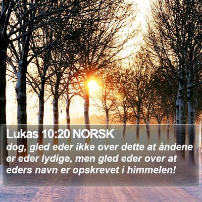 Lukas 10:20 NORSK Bible Verse Image