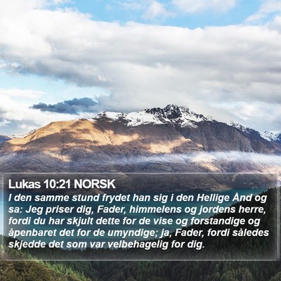 Lukas 10:21 NORSK Bible Verse Image