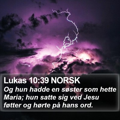 Lukas 10:39 NORSK Bible Verse Image