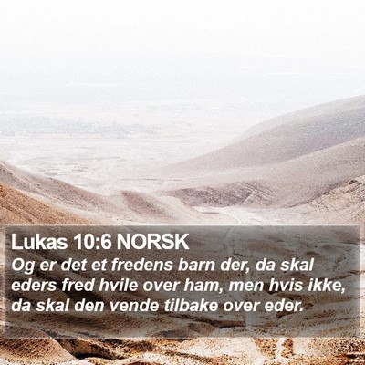 Lukas 10:6 NORSK Bible Verse Image