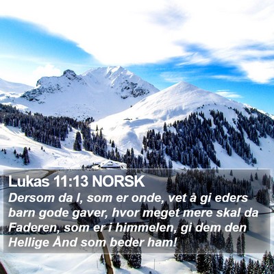 Lukas 11:13 NORSK Bible Verse Image