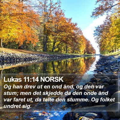 Lukas 11:14 NORSK Bible Verse Image