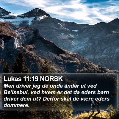 Lukas 11:19 NORSK Bible Verse Image