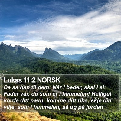 Lukas 11:2 NORSK Bible Verse Image