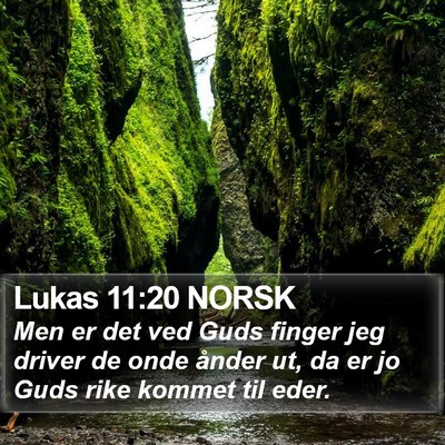Lukas 11:20 NORSK Bible Verse Image