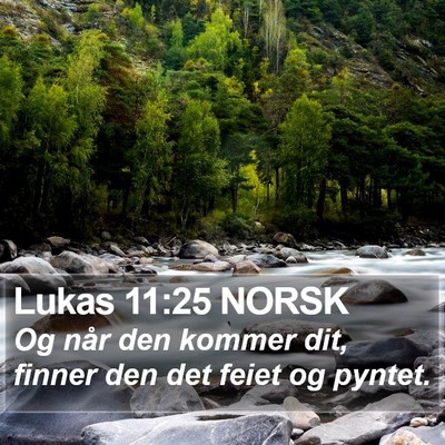 Lukas 11:25 NORSK Bible Verse Image