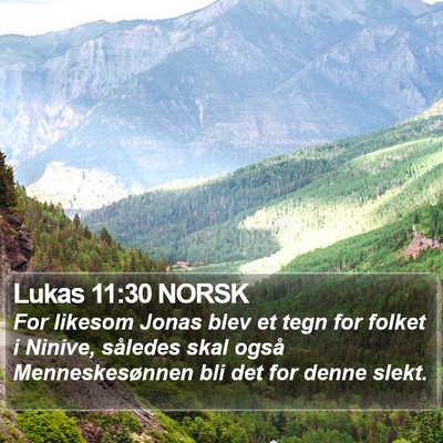 Lukas 11:30 NORSK Bible Verse Image