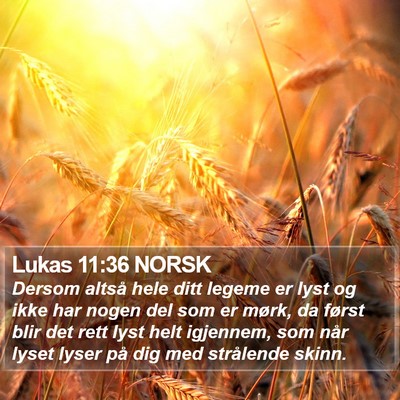 Lukas 11:36 NORSK Bible Verse Image