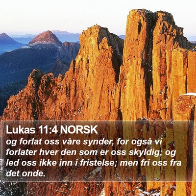 Lukas 11:4 NORSK Bible Verse Image