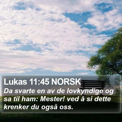 Lukas 11:45 NORSK Bible Verse Image