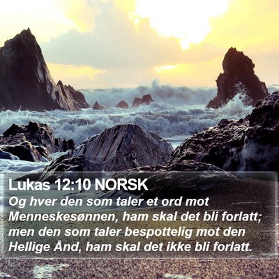 Lukas 12:10 NORSK Bible Verse Image