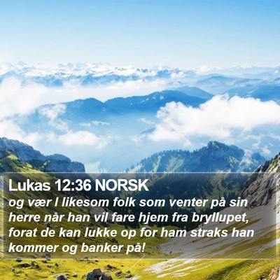 Lukas 12:36 NORSK Bible Verse Image