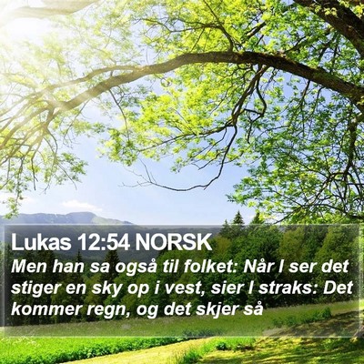 Lukas 12:54 NORSK Bible Verse Image